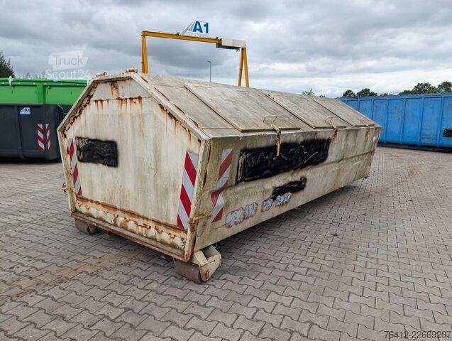 Container cu cârlig A1 Container -GEBRAUCHT- Hausmüllbehälter 14 m³ ? Pendelklappe - Normbehälter ? WW26-13 ? Abrollcontainer