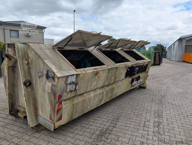 Container cu cârlig A1 Container -GEBRAUCHT- Hausmüllbehälter 14 m³ ? Pendelklappe - Normbehälter ? WW26-13 ? Abrollcontainer