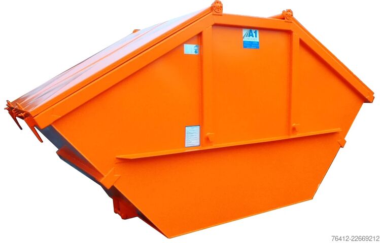 Conteneur à benne amovible A1 Container Deckelmulde 10 m³ - RAL 2011 Tieforange - Absetzmulde