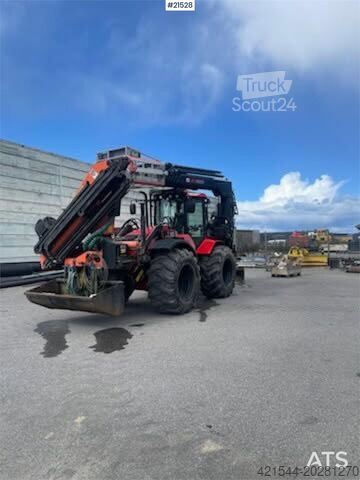 Ekskavatör kolu Huddig 1260C Backhoe w/ Palfinger crane, Lift, rototilt a