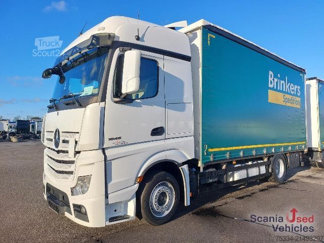 Ladbil med presenning Mercedes-Benz 1845L Plane/Edscha NUR KOMPLETT m. ANH.!!!