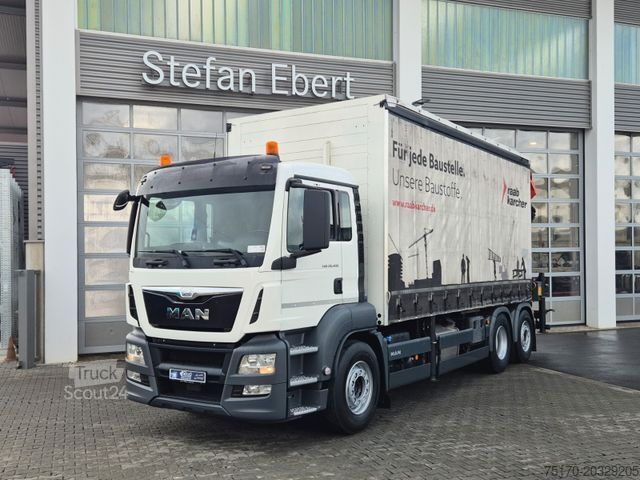 Бортовой грузовик с тентом MAN TGS 26.400 6x2-4 LL PK 34002-SH E+PJ 060 B Funk