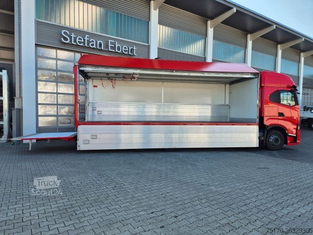 Dzērienu kravas automašīna IVECO AS260S50Y/FS Schwenkwand LBW 2xAHK CAM Intarder