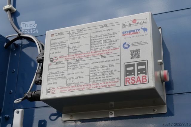Открытый полуприцеп с тентом SCHMITZ CARGOBULL SCS 24 /12642 XL / RUNGENTASCHEN / 2 x LIFT/ROOF