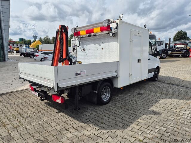 Caja plana Mercedes-Benz Sprinter 516 / Palfinger HDS / Serviced!