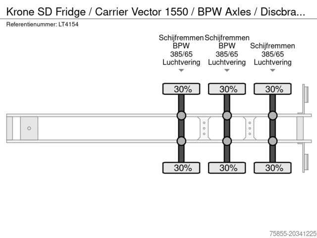 Transport frigorifique Krone SD Fridge / Carrier Vector 1550 / BPW Axles / D...