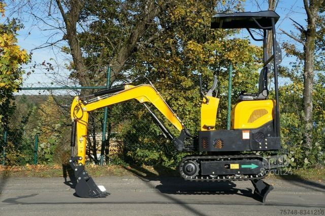 Mini excavator  Microbagger 1T Anhänger Minidumper Löffelpaket