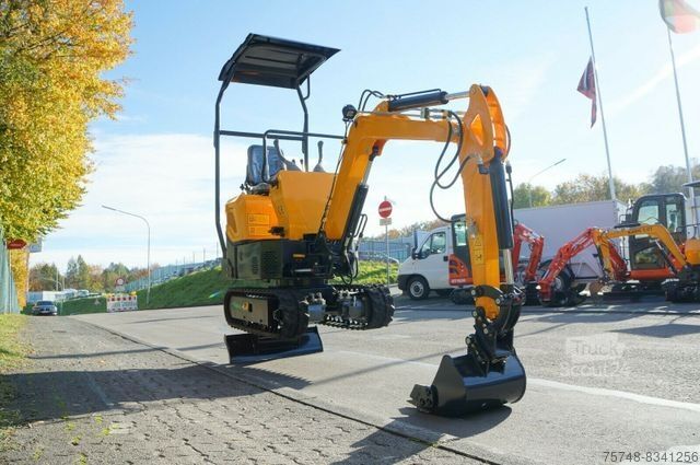 Mini excavator  Microbagger 1T Anhänger Minidumper Löffelpaket
