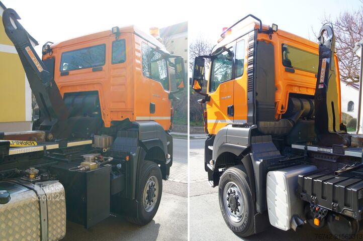 Tovornjak s kavljem za kontejnerje MAN TGS 18.360 BL 4x4 / PALIFT/ Winterdienst/ 5 m³ Salzstreuer