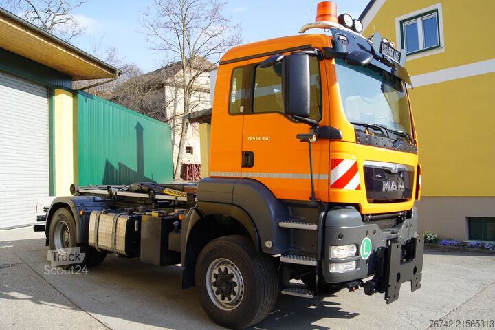 Tovornjak s kavljem za kontejnerje MAN TGS 18.360 BL 4x4 / PALIFT/ Winterdienst/ 5 m³ Salzstreuer