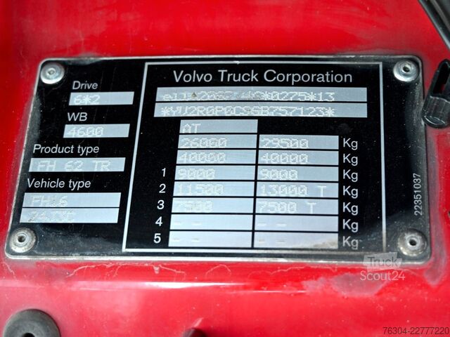 Vrachtauto met open laadbak VOLVO FH16 750 PS + Schwarzmüller Anhänger