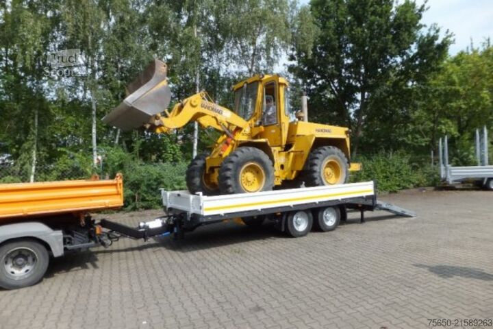 Low loader trailer Möslein TTT 11- 6,28 Weiß  Neuer Tandemtieflader