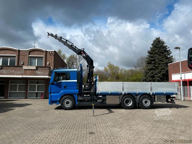 Truck mounted crane MAN 26.400 Pritsche + HIAB 232 Kran 6x2