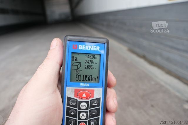 Box semitrailer SCHMITZ CARGOBULL SKO 24/ LBW 2000 kg / DS / ZURRLEISTE / 12642 XL