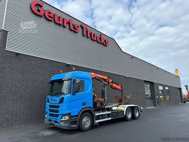 Hook arm system Scania R580 V8 6X4 HAAKARM + ATLAS  AK 172.3E KRAAN/KR...