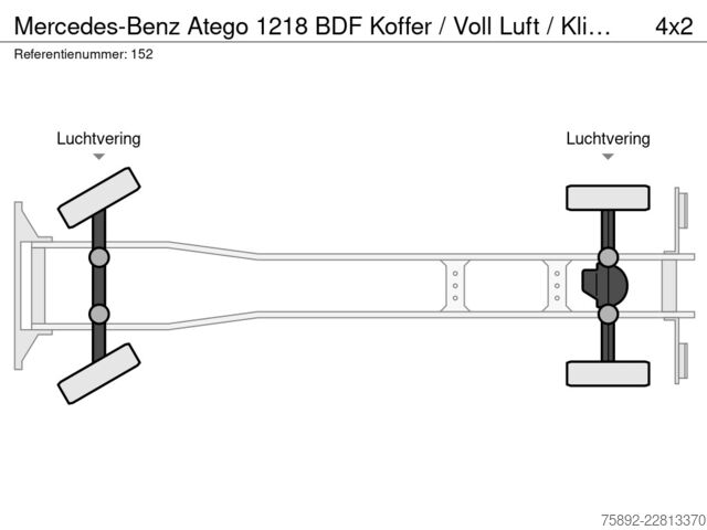 System BDF Mercedes-Benz Atego 1218 BDF Koffer / Voll Luft / Klima / Eu6