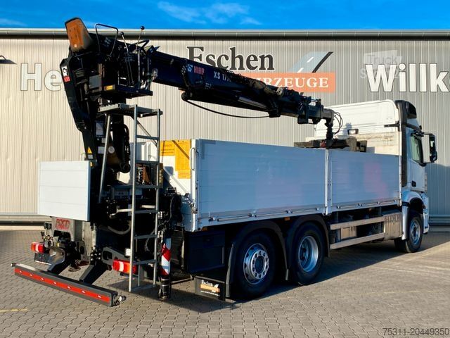 Automobilis ar plakanu platformu MERCEDES-BENZ Arocs 2545 | HIAB 177 K PRO*Retarder*Navi*AHK*AC