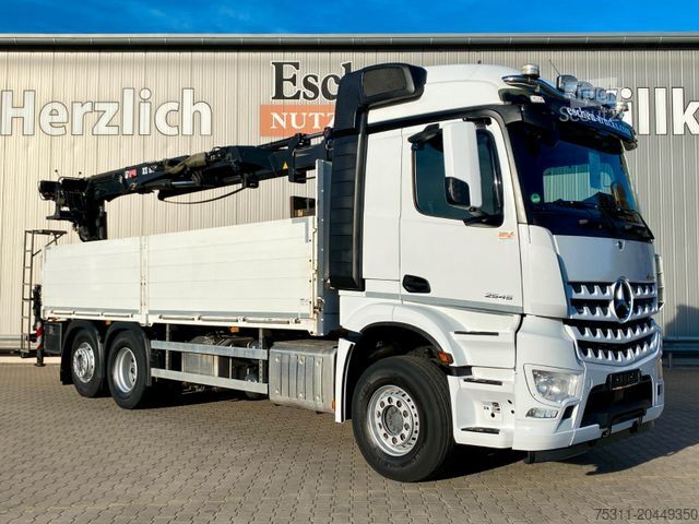 Automobilis ar plakanu platformu MERCEDES-BENZ Arocs 2545 | HIAB 177 K PRO*Retarder*Navi*AHK*AC