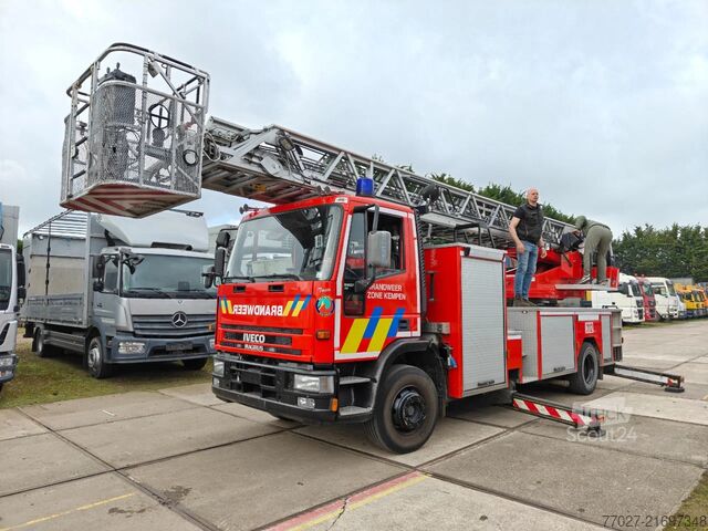 Brandbil Iveco Eurocargo 150E27 Magirus ladderwagen 30 meter