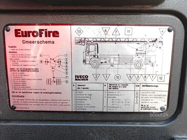 Brandbil Iveco Eurocargo 150E27 Magirus ladderwagen 30 meter