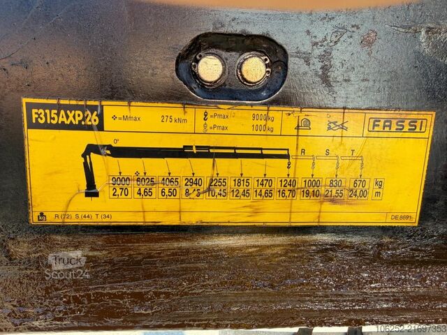 Plataforma de carga MAN TGX 26.440 6x2 LL + CRANE 24.8m! FASSI F315 (6x...