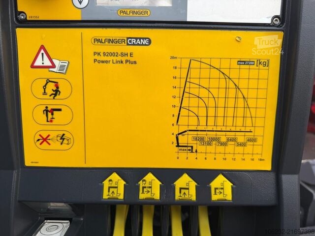 Plataforma de carga Volvo FH 750 8x2 + KRAN PALFINGER PK92002 SH E (6x - ...