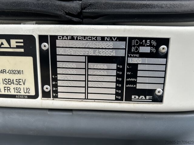 Valigia DAF FA LF 55 210 EEV / 14 Ton / Isolated Box / Load...