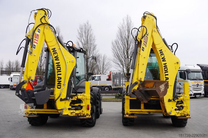 Багер товарач New Holland B 115 C backhoe loader/ 1000 MTH/ 2units