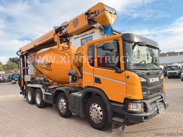 Бетоновоз SCANIA P410 8X4 Liebherr 9M3 + 17M Conveyor belt
