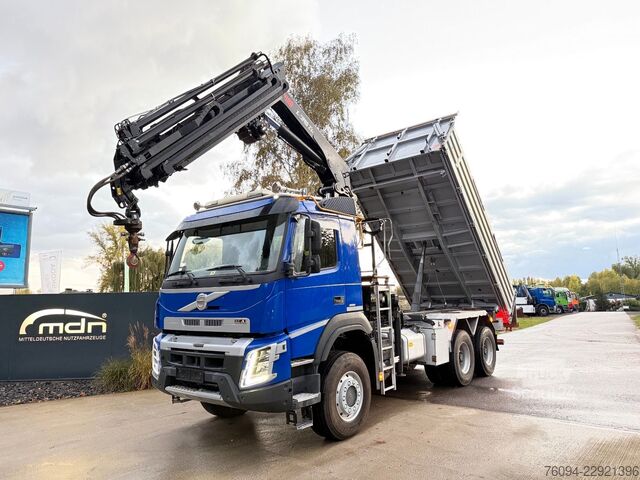 Кран-манипулятор на шасси грузовика VOLVO FMX 420 6x6 Kipper KRAN 21m WINDE FUNK Bordmatik