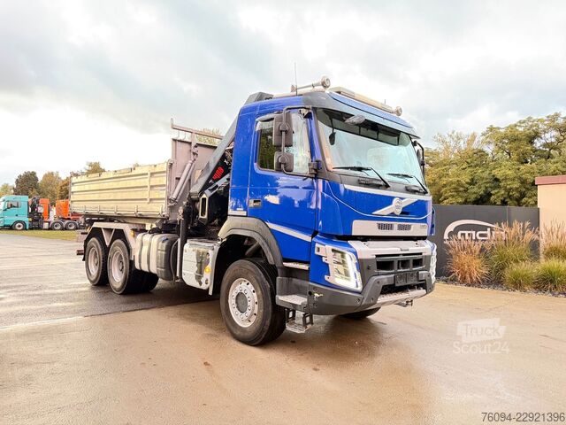 Кран-манипулятор на шасси грузовика VOLVO FMX 420 6x6 Kipper KRAN 21m WINDE FUNK Bordmatik