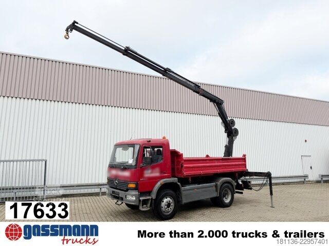Самосвален камион Mercedes-Benz Atego 1523 AK 4x4, Heckkran Hiab 085-3,
