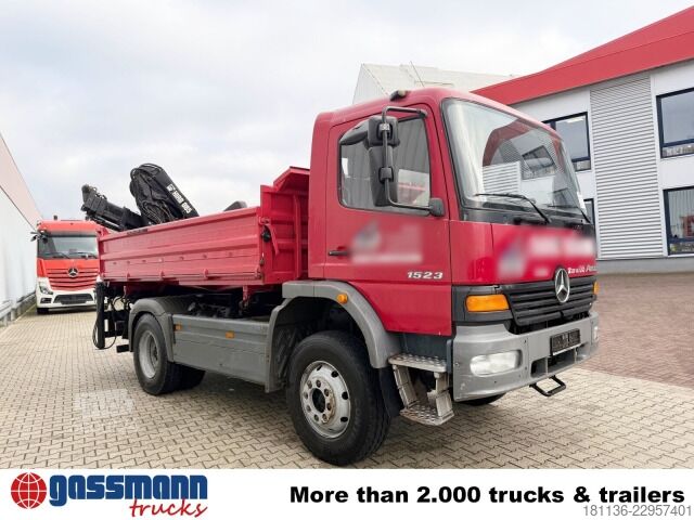 Самосвален камион Mercedes-Benz Atego 1523 AK 4x4, Heckkran Hiab 085-3,