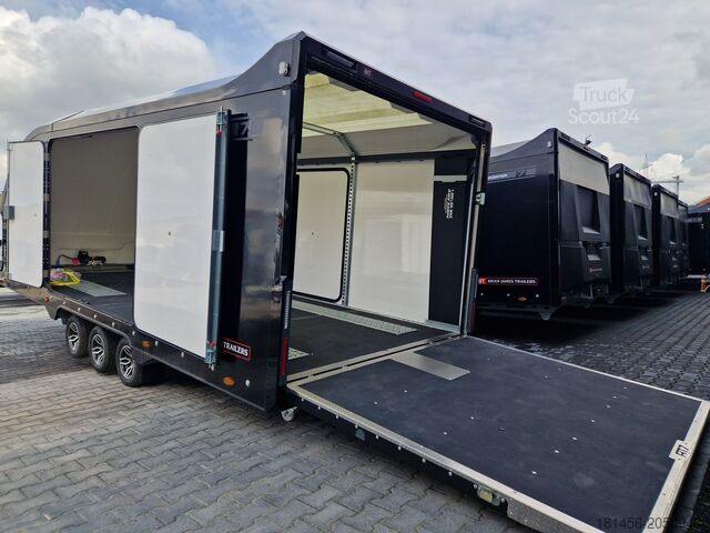 Remolque transportador de automóviles Brian James Trailers RT 7 397-5523 black Race Ramp verfügbar