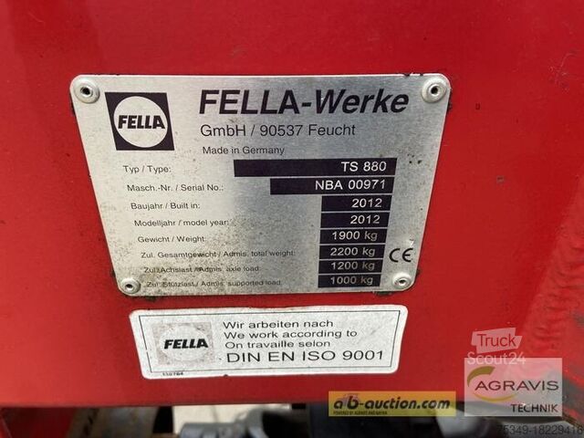 Rastrillo henificador Fella TS 880