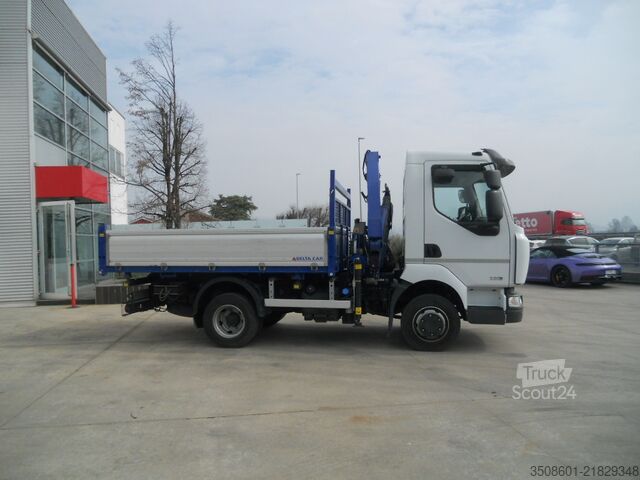 Vrachtwagen met kraan en kipper Renault Midlum 220