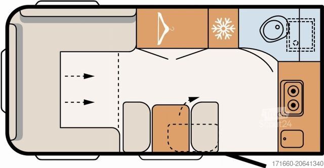 Caravan DETHLEFFS Coco Lounge DuoControl, Mover, GFK Dach