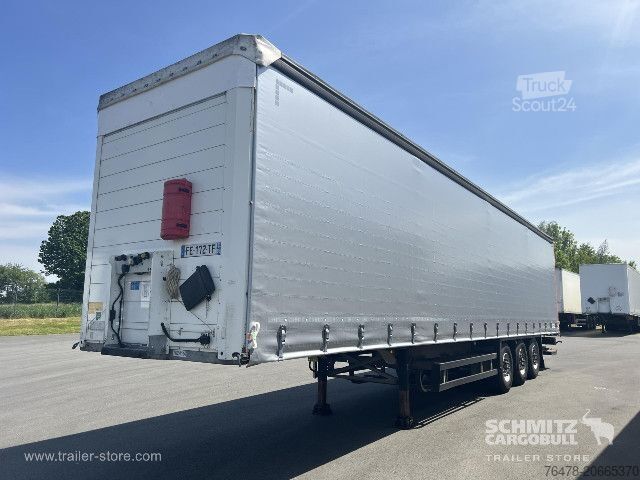 Open semitrailer with tarp Schmitz Cargobull Curtainsider Standard Taillift