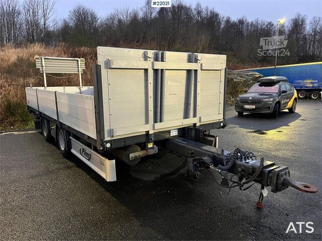 Plattformanhänger Fliegl Fahrzeugbau tps 200 2 axle flatbed trailer w/Folda