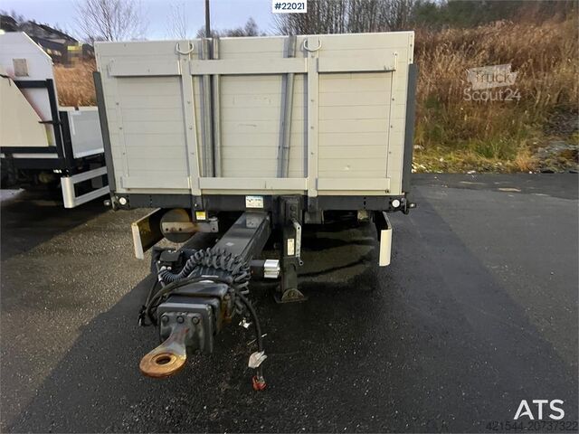 Plattformanhänger Fliegl Fahrzeugbau tps 200 2 axle flatbed trailer w/Folda