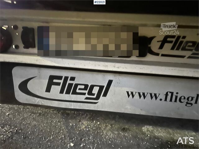 Plattformanhänger Fliegl Fahrzeugbau tps 200 2 axle flatbed trailer w/Folda