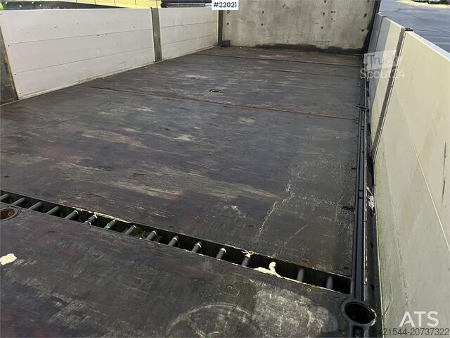 Plattformanhänger Fliegl Fahrzeugbau tps 200 2 axle flatbed trailer w/Folda