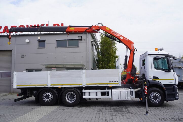 Vinçli platform Mercedes-Benz Antos 2540 / Flatbed 15 EPAL/ Fassi F165
