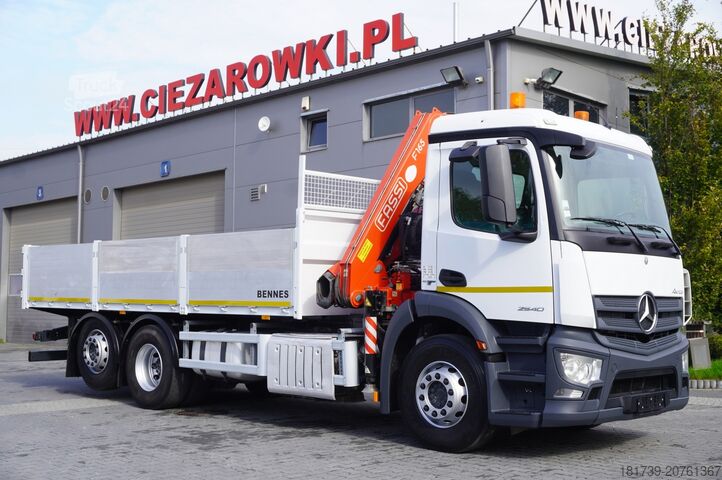 Vinçli platform Mercedes-Benz Antos 2540 / Flatbed 15 EPAL/ Fassi F165