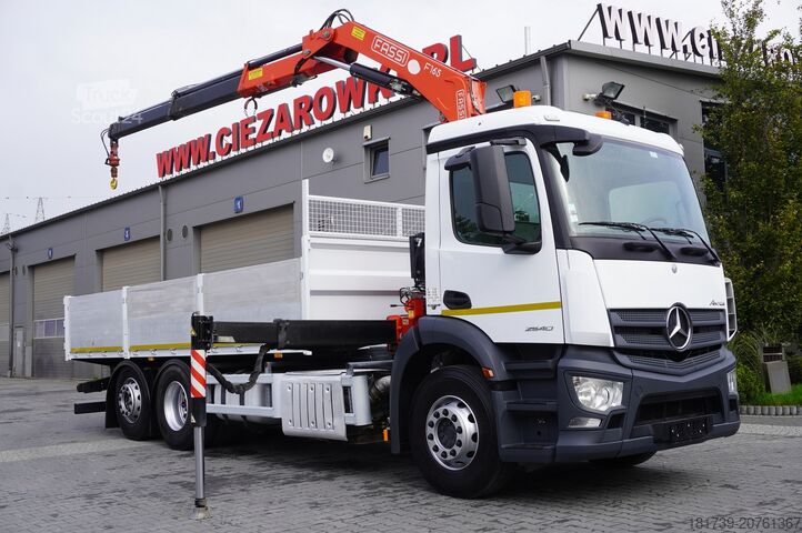 Vinçli platform Mercedes-Benz Antos 2540 / Flatbed 15 EPAL/ Fassi F165