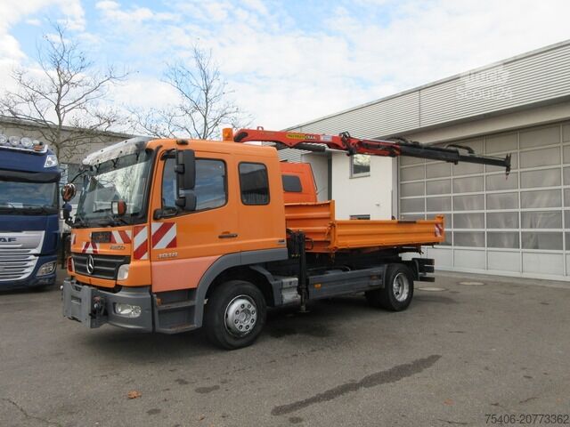 Üç taraflı damperli kamyon mercedes-benz 1218 Atego 3-S-Ki, Kran,Greifersteuerung,Doka