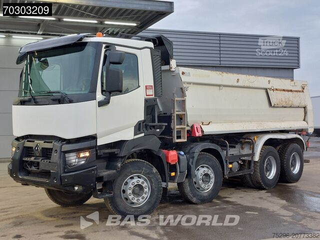 Damperli kamyon Renault K 460 8X4 17m3 Meiller tipper Steel suspension ...