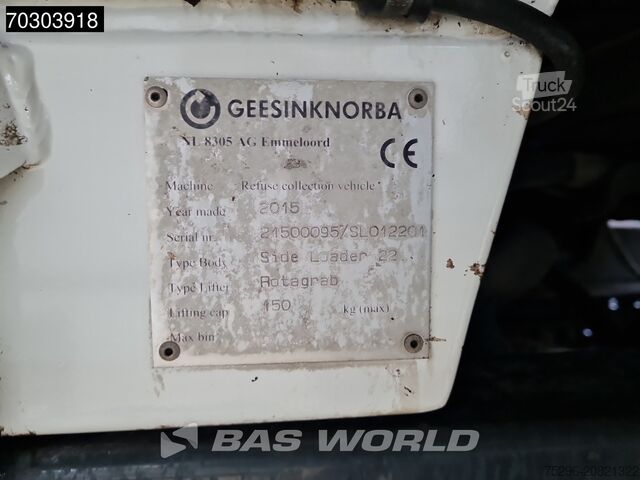 Šiukšlių surinkimo transporto priemonė DAF CF 290 CF 6X2 22m3 GeesinkNorba Side Loader 22 ...