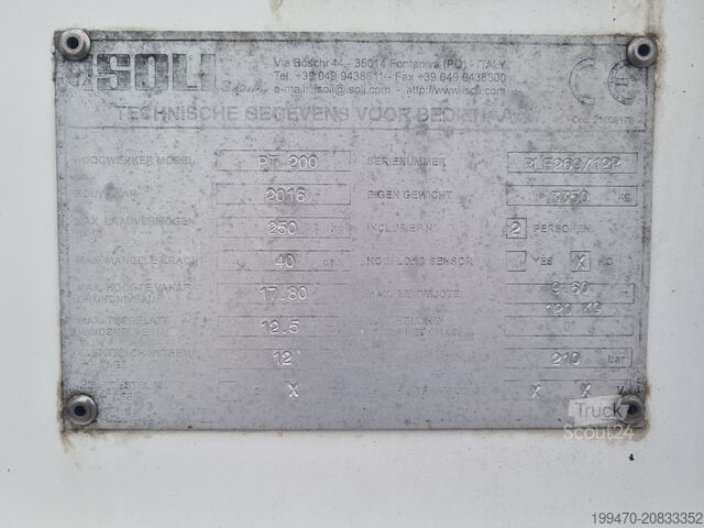 Vzdušná pracovní plošina na nákladním automobilu Isoli PT200 on Nissan NT400