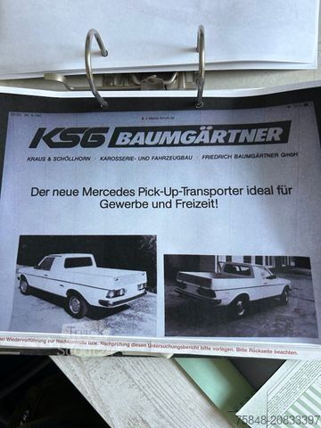 Pick-up MERCEDES-BENZ 300D deutsch/original/1.Hand/Unikat